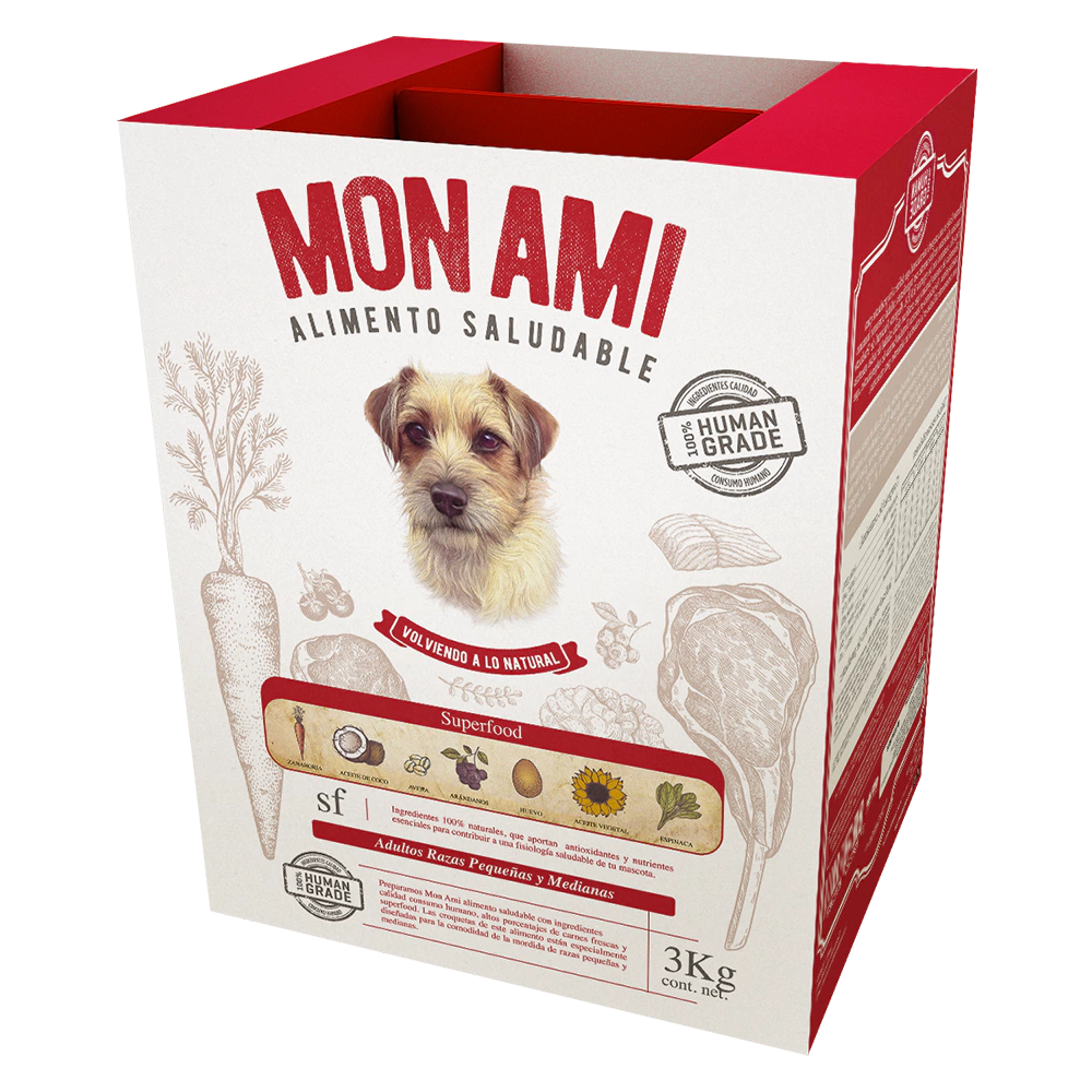 Mon Ami Human Grade Razas Pequeñas y Medianas 3 KG