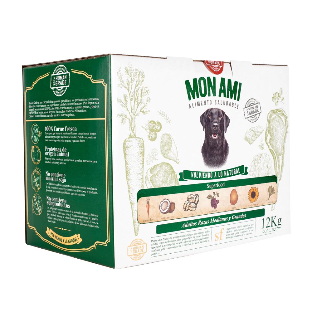 Mon Ami Human Grade Razas Medianas y Grandes 12 KG